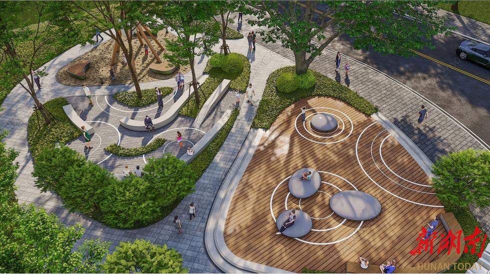 湘江新区街角花园什么时候建,长沙街头焕然一新
