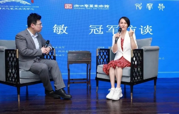 迎亚运为公益“跳水女皇”高敏作客“钱塘名人坊”